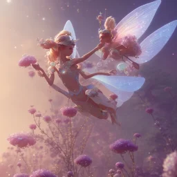 subtle transparent fairy flower in a galactic ambiance, delicate colors, in the foreground, full of details, smooth，soft light atmosphere, light effect，vaporwave colorful, concept art, smooth, extremely sharp detail, finely tuned detail, ultra high definition, 8 k, unreal engine 5, ultra sharp focus