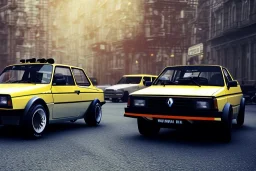 Renault 12 car 4k , rally ,ultra realistic,concept 4k ,on street, parked