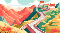 patrimonio cultural de la gran muralla china modo ilustrador