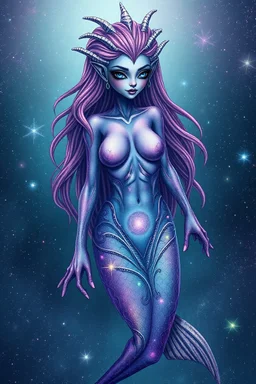 Galaxy mermaid alien