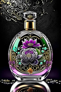 flacon de parfum water lily design