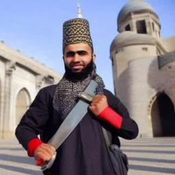 muslim man fighting france