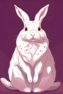 illustration of a rabbit meditating