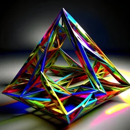 make me a ilusion form in 4d with triangles and make it more complex and bigger