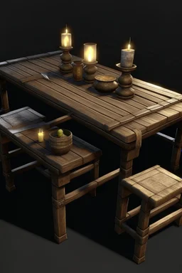 old tavern table realistic