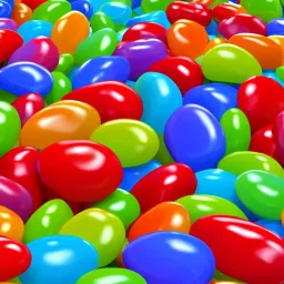 2d texture, seamless, repeatable, ultra realistic jellybeans, highly detailed, 8k