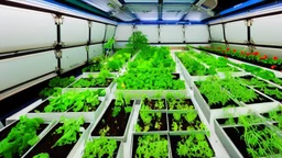 vegetable garden inside deep space station