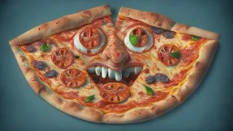 Pizza Face eats pizza