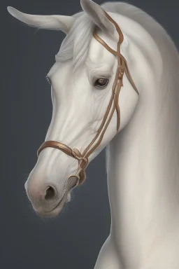 full Closeup portrait of a lipizzaner horse, smooth soft skin, soft lighting, detailed face, concept art, digital painting, looking into camera, hyper realistic with fine details