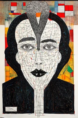 The Black Swan Event About To Hit A.I surreal art in an admixture of the styles of Paul Klee contrasted with Andre Breton