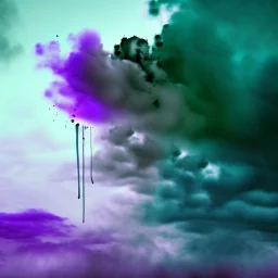 a texture of a grey sky violently exploding and vomiting dirty grey hues of blue, purple, and green that partially muddy the sky and make it ugly, surreal, dreamlike