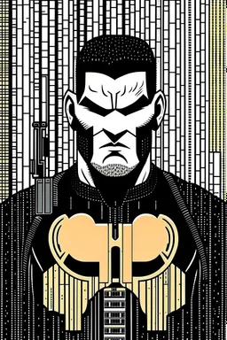 punisher sku;; john mcaffee in the style of Hiroshi Nagai