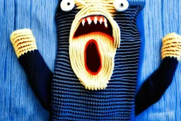 Knitted the scream cat Edvard Munch the scream