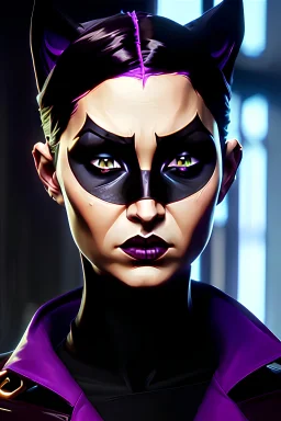 Catwoman, Ultra detailed fullbody Portrait in oil on canvas of Dweller-in-Darkness Villain with Armor,intense stare,extremely detailed digital painting, extremely detailed face,crystal clear Big eyes, mystical colors ,perfectly centered image, perfect composition, rim light, beautiful lighting,masterpiece,8k, stunning scene, raytracing, anatomically correct, in the style of robert e howard and Ken Kelley and Ohrai Noriyoshi and Simon Bisley and tomzj1
