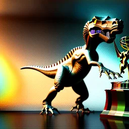 A dinosaur wins an Emmy Award