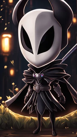 Chibi Hollow knight venom in 8k solo leveling shadow artstyle, in the style of fairy academia, hollow knight them, mask, close picture, neon lights, intricate details, highly detailed, high details, detailed portrait, masterpiece,ultra detailed, ultra quality