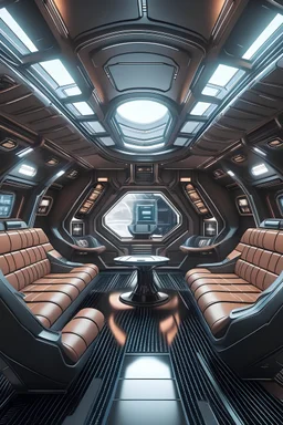luxury interior in spaceship