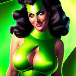 ultra detailed fullbody portrait of beautiful busty Domino Marvel Universe, wearing skintight green costume, extremely detailed digital painting, intrincate, extremely detailed smiling face,crystal clear Big Green eyes, in the style of adam hughes , mystical colors , perfectly centered image, perfect composition, rim light, beautiful lighting,8k, stunning scene, raytracing