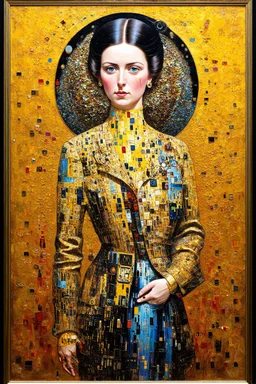 quantum leap; a neo-surrealistic, expressionistic, steampunk version of Gustav Klimt