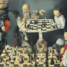 Complex Surgical Instruments,Putin,President Xi jinping,Joe Biden Play Chess with a Newborn Boy,black background,surrealism,minimalism,Painting By Adrian Ghenie,Michelangelo,Rene Magritte,Lucian Freud,Salvador Dali,Pablo Picasso