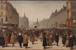 Hendrick Avercamp oil painting tufting tapestry Piccadilly Circus traffic