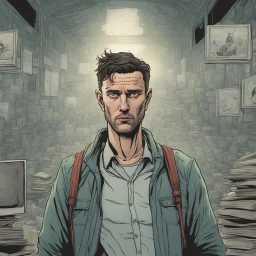 man, portrait,comic book, face, post-apocalypse