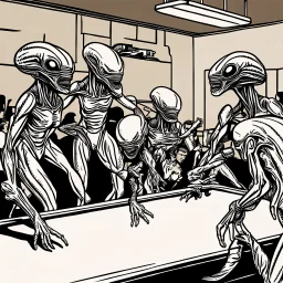 Aliens in a bar room brawl.