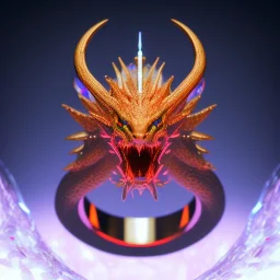 Ring dragon as stone with red diamond eyes, sculpture, hyperphotorealistic, 8k,UHD,macro lens, sharp focus, hyper detail, sparkle, unreal engine 5, neon light, masterpiece, hypermaximalist, inctrate detailed