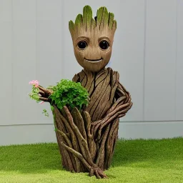 Groot Flower Planter Outdoor Indoor with Drain Hole STL