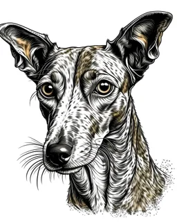 single Cute brindle greyhound head, clean white background, print ready, vector t-shirt design, cute funny face, sticker, professional vector, high detail, , sharp focus, studio photo, intricate details, highly detailed, ultra hd, realistic, vivid colors, highly detailed , 8k , Macro photography, close-up, hyper detailed, sharp focus, studio photo, intricate details, highly detailed, by xanuth