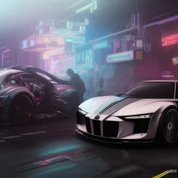 Cyberpunk Hyper cars,perfect composition, hyperrealistic, super detailed, 8k, high quality, trending art, trending on artstation, sharp focus, studio photo, intricate details, highly detailed,film photography, dslr, cinema4d, studio quality,nightclub lighting,octane render, by greg rutkowski