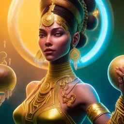 dhalsim as gypsy woman , yoga artist in the air, maze background , levitated lab equipment, 4k, Highly Detailed, Masterpiece, perfect eyes, Digital Illustration, Cinematic Lighting, Realistic, Sharp Focus, Centered, Beautifully Lit, Bioluminescent by Stanley Artgerm Lau