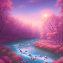 Pink river