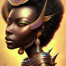 sango fantasy, fantasy magic, intricate, sharp focus, illustration, highly detailed, digital painting, concept art, matte, masterpiece head sexy view black African beauty black afro hair earth lady silver falcon head Egyptian princess