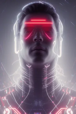 cyberpunk, head, men, portrai, tron