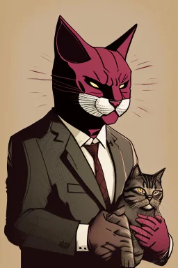 An evil man with a cat mask from episode