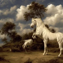 Jesus Christ, white horse, clouds