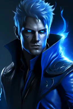 vergil devil may cry 5 with blue eyes