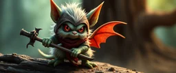 a fluffy kobold gremlin ninja that looks like the opposite of a vampire