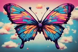 surreal. pop art butterfly
