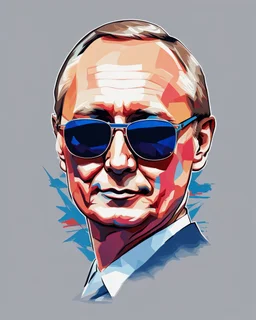 Putin Art illustration sunglasses