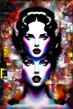 Abstract Portrait of Elizabeth short, the black dahlia by Derek Gores