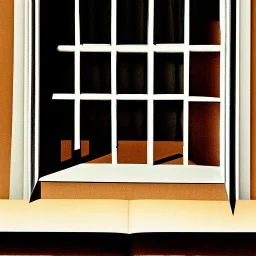 still life book window