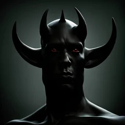 portrait of a chipped piece of a black devil horn