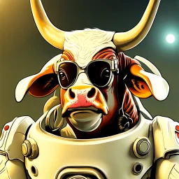 Can a longhorn bull wear a space helmet?