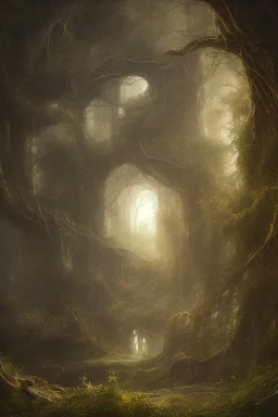 Creepy image, Giotto landscape, 8k resolution, intricate details, ornate details, volumetric light, sun