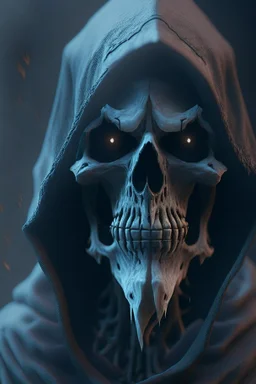 Grim Reaper Ghost ox face fused ,hdr, 16k, octane effect, unreal engine, cinema 4d