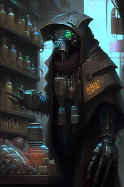 blackmarket artifacts merchant who is a robot