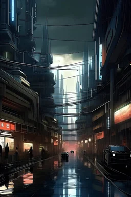 realistic hd Metropolis cyberpunk dystopian
