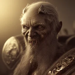 old viking fighting against a huge zombie, scary, steam punk, realistic, made in octane, cinematic, ultra-realistic, extremely detailed octane rendering, 8K, VRAY Super Real ar 2:3, dof photorealistic futuristic 50mm lens hard lighting dark gray tintype photograph, realistic lighting, sepia color